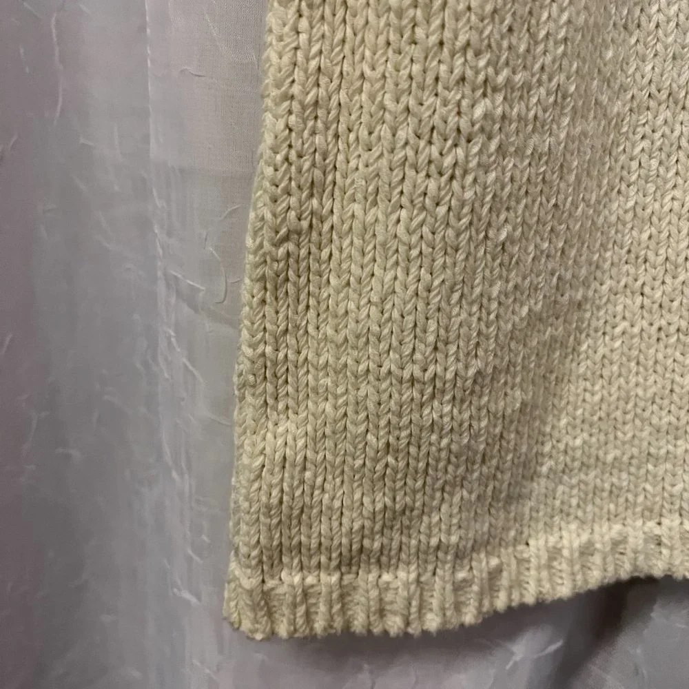 Talbots Women's Sweater Ivory Short Sleeve Size X-Large - Picture 4 of 5